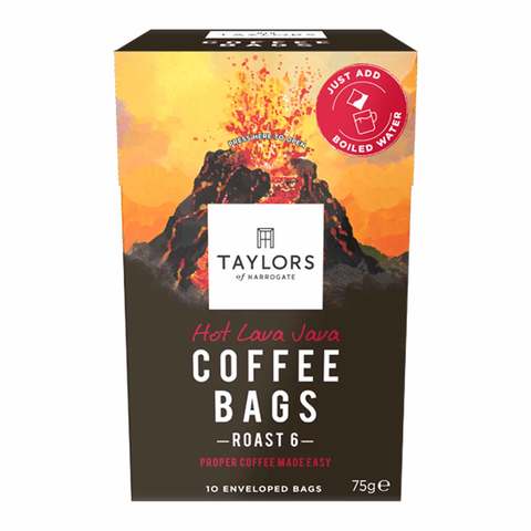 Taylors Hot Lava Java Coffee Bags Roast 6 75g