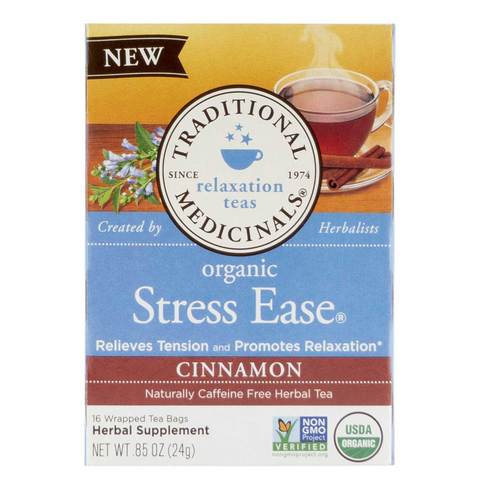 Traditional Medicinals Organic Stress Ease Cinnamon Tea 24g