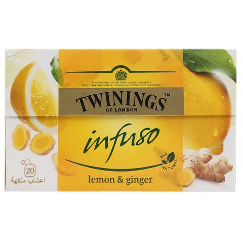 Twinings Lemon And Ginger Green Tea 25 Tea Bags
