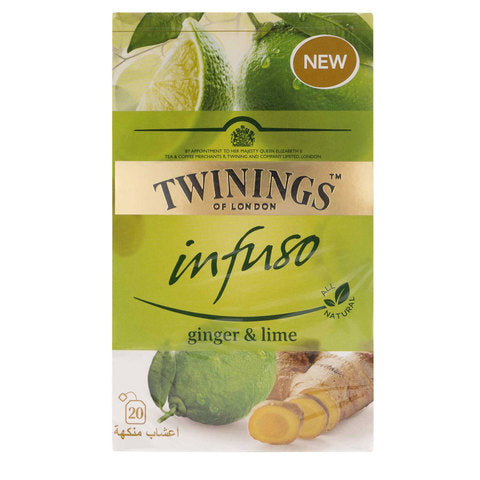 Twinings of London Infuso Ginger and Lime Tea Bags 20 Count