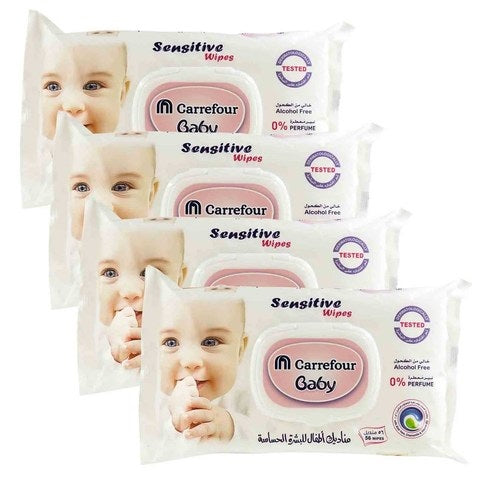 Baby Sensitive Wipes 56 Countx4