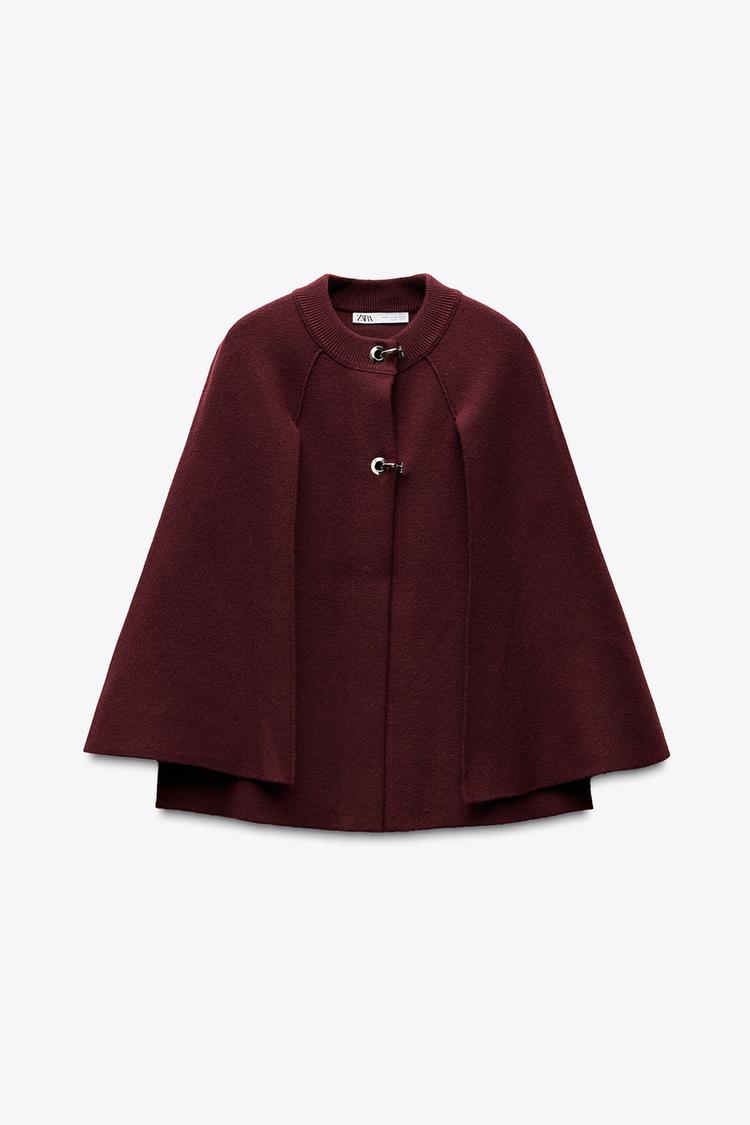 KNITTED CAPE COAT