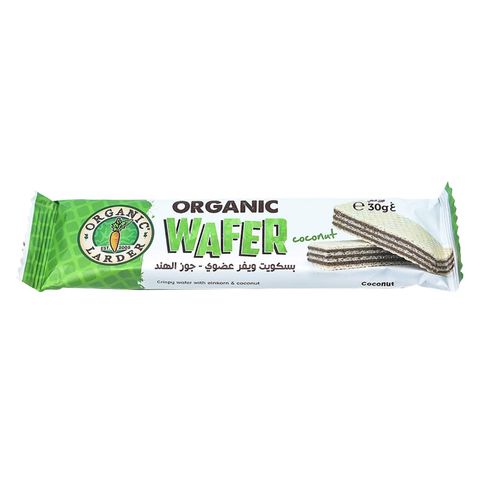 Organic Larder Wafer Chocolate Coconut 30g