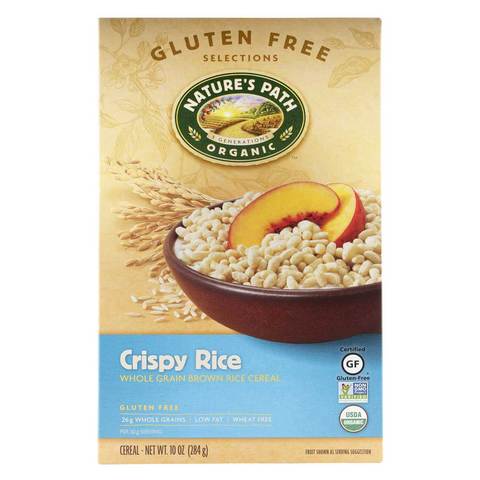 Nature\'s Path Low Fat Crispy Rice Wholegrain Brown Rice Cereal 284g