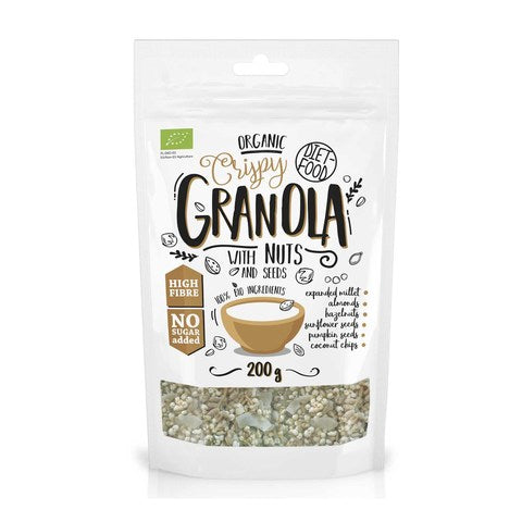 Diet Food Organic Crispy Granola with Nuts and Seeds 200g