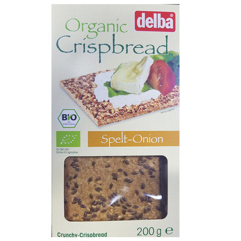 Delba Organic Crispbread Spelt Onion 200g