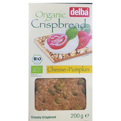 Delba Bio Organic Cheese and Pumpkin Crispy Bread 200g