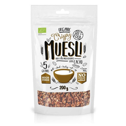 Diet Food Organic Crispy Muesli With Cacao 200g