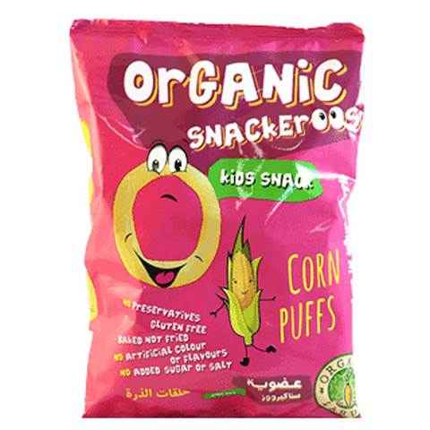 Organic Larder Snackeroos Kids Snack Corn Puffs 15g