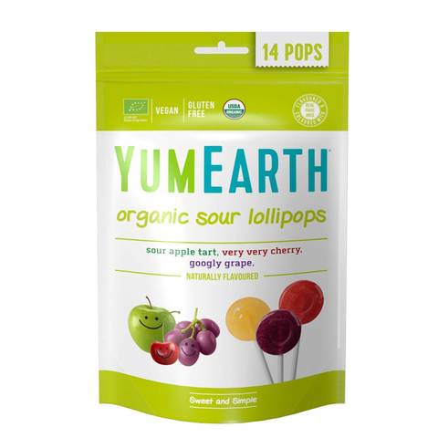 Yum Earth Organic Sour Pops 14Pcs 85g