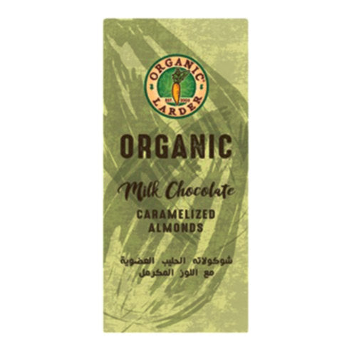 Organic Larder Caramelised Almonds Milk Chocolate 100g