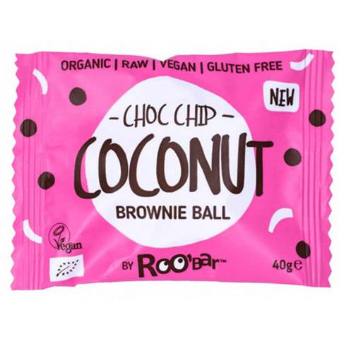 Roo\'Bar Brownie Balls Choc Chip Coconut 40g