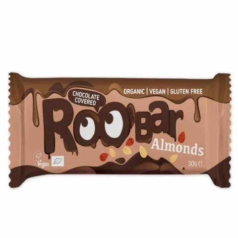 Roo\'Bar Chocolate Coated Almond Bar 30g
