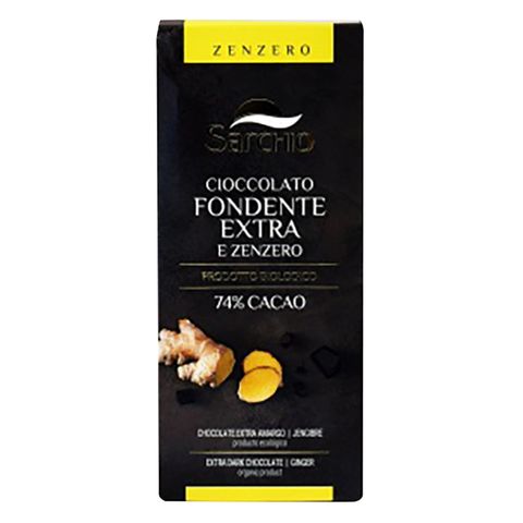 Sarchio Extra Dark Chocolate With Ginger 80g