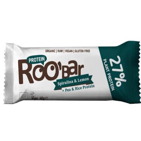Roo\'Bar Spirulina And Lemon Protein Bar 40g