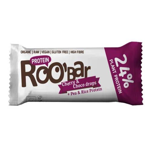 Roo\'Bar Cherry And Choco Drops Protein Bar 40g