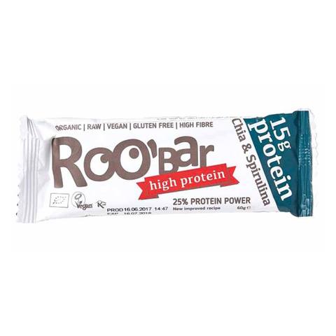 Roo\'Bar High Protein Chia and Spirulna 60g