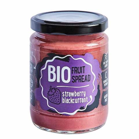 Rudolfs Strawberry & Blackcurrant Fruit Spread 245g