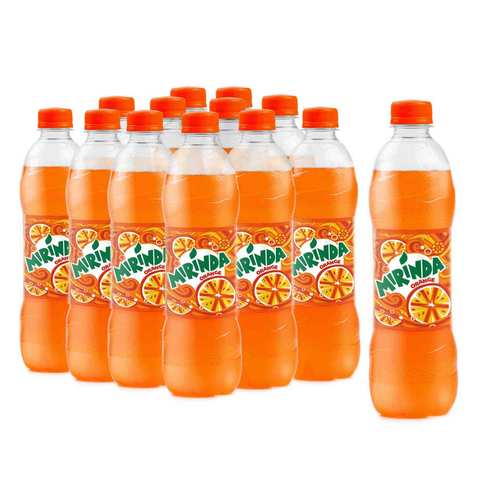Mirinda Orange Carbonated Drink 500ml x Pack of 12