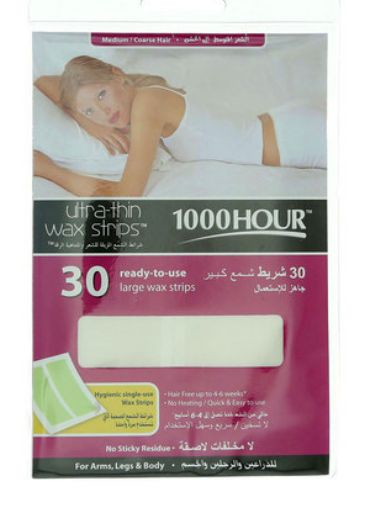 1000 Hour Ultra Thin Wax Strips Pack of 30