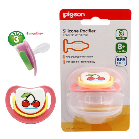 Pigeon Silicon Pacifier Step-3 (Cherry)