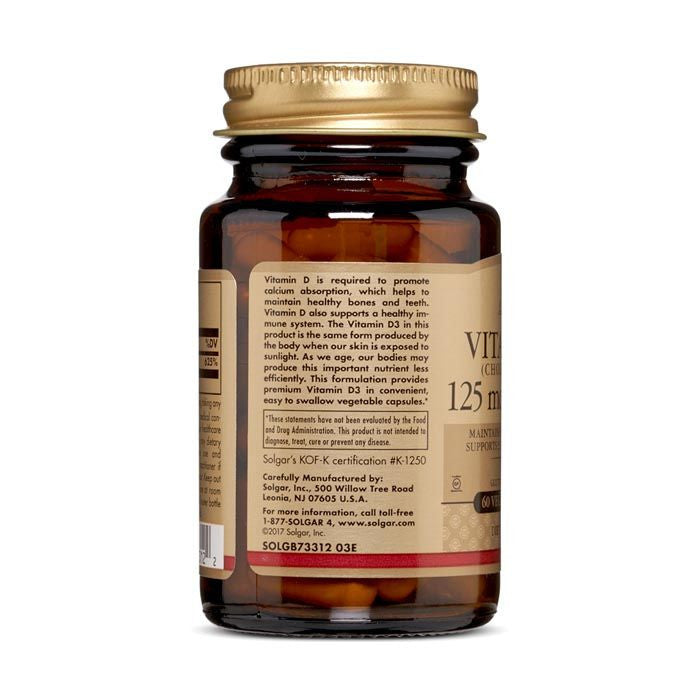 Solgar Vit D3 5000 Iu Vegetable capsules 60's