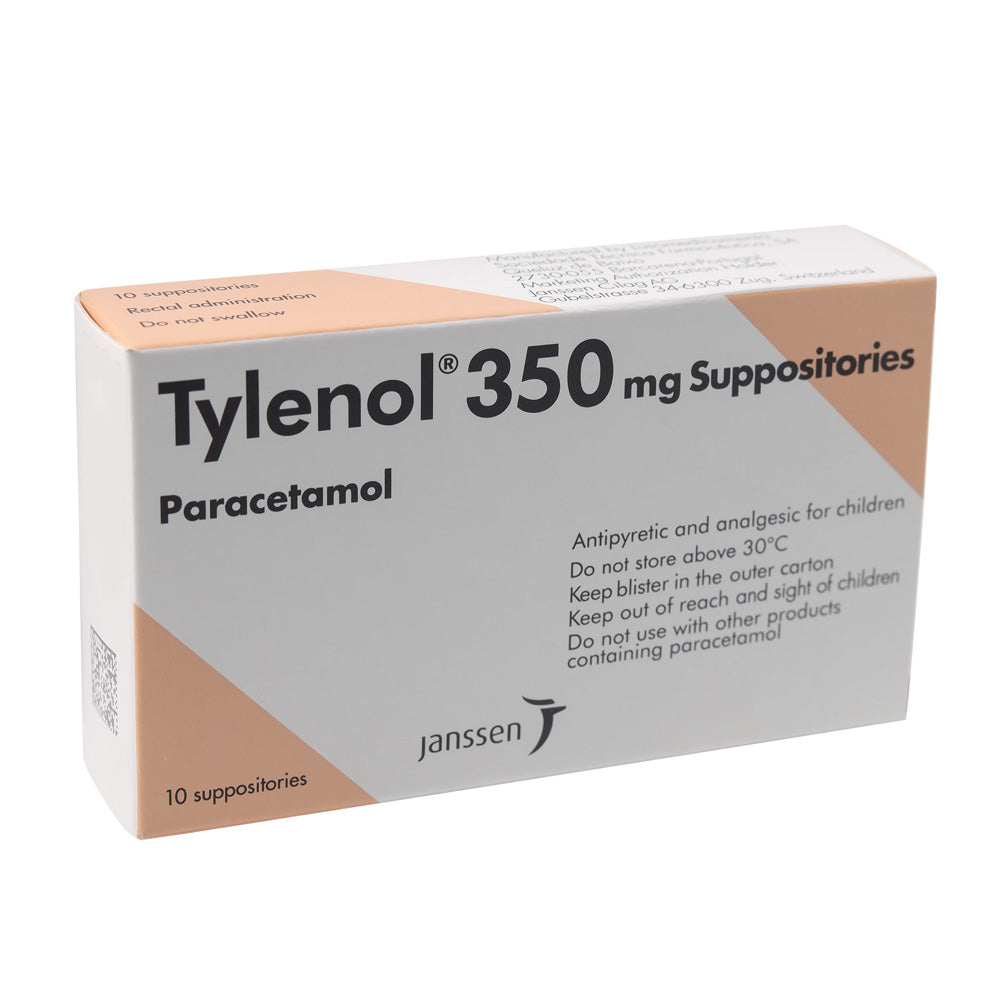 Tylenol 350mg Suppositories 10s