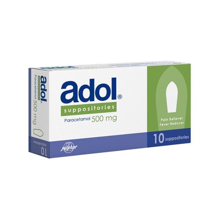 Adol 500mg Suppositories 10's