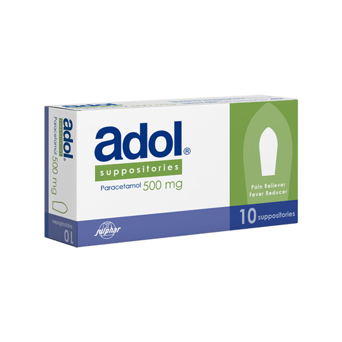 Adol 500mg Suppositories 10's