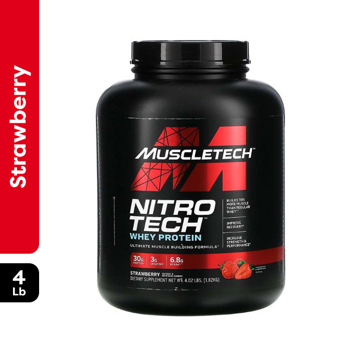 Muscle Tech Nitro Tech Performance Series Strawberry 4 Lb