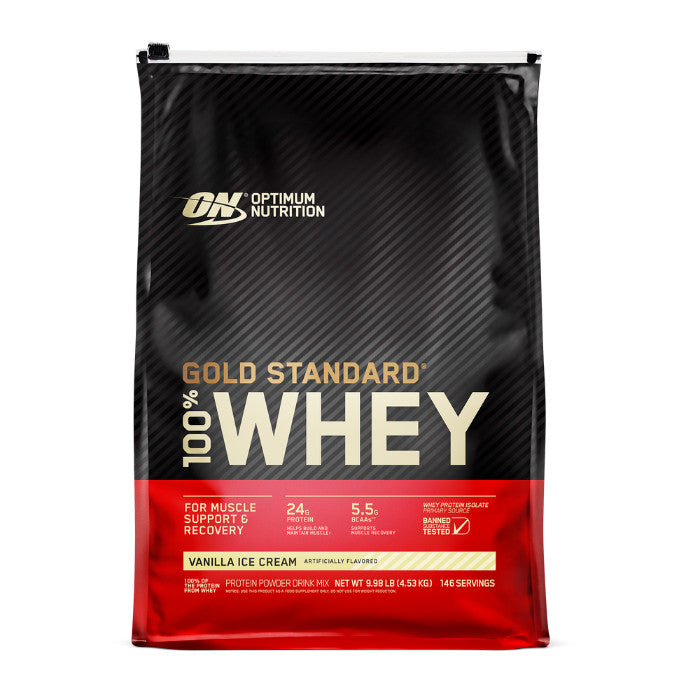 Optimum Nutrition 100% Gold Standard Whey Vanilla Ice Cream 10 lb
