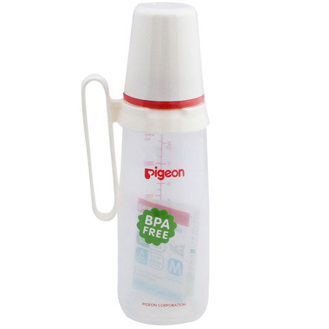 Pigeon Plastic Feeding Bottle with Handle 240ml
