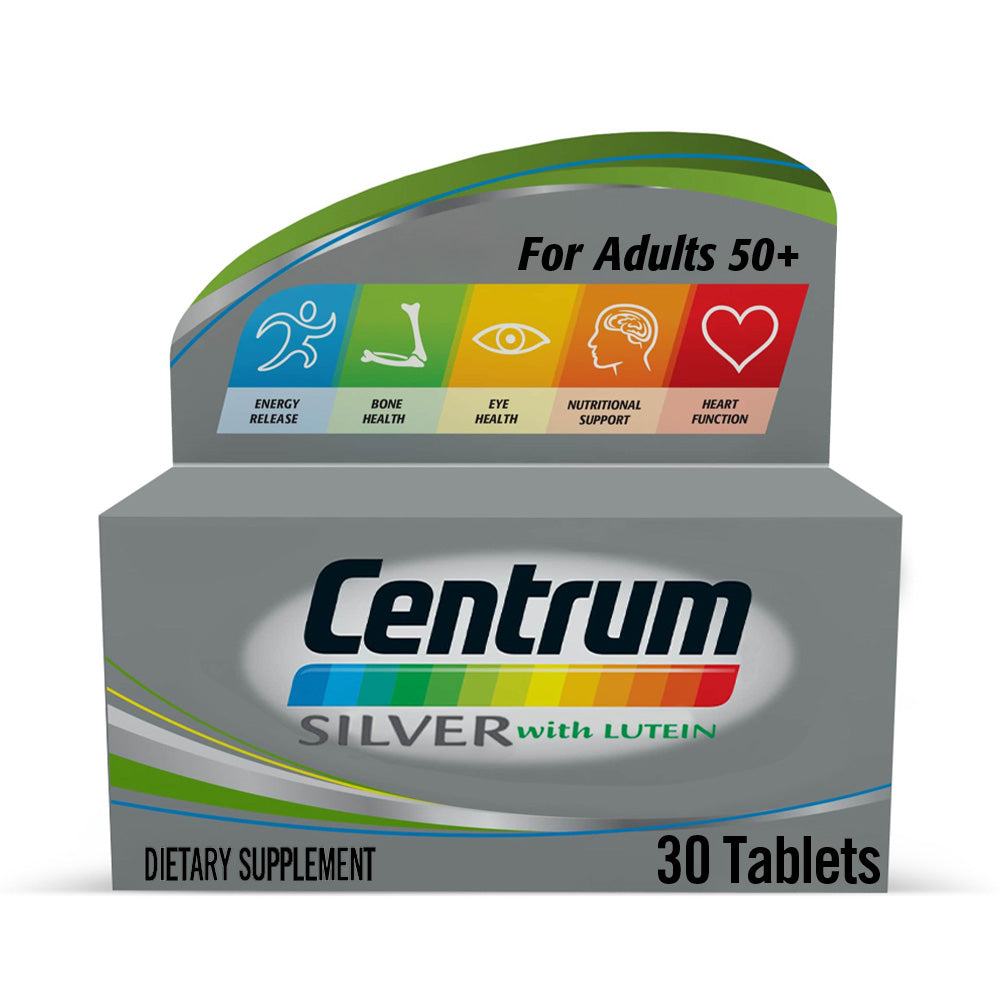 Centrum Silver With Lutein Specially formulated for Adults 50+, 30 Tablets