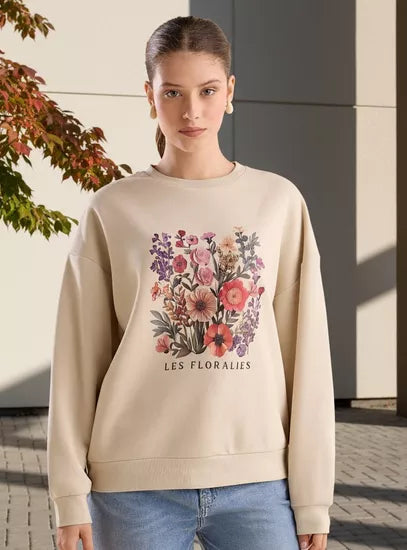 Floral Print Sweatshirt
