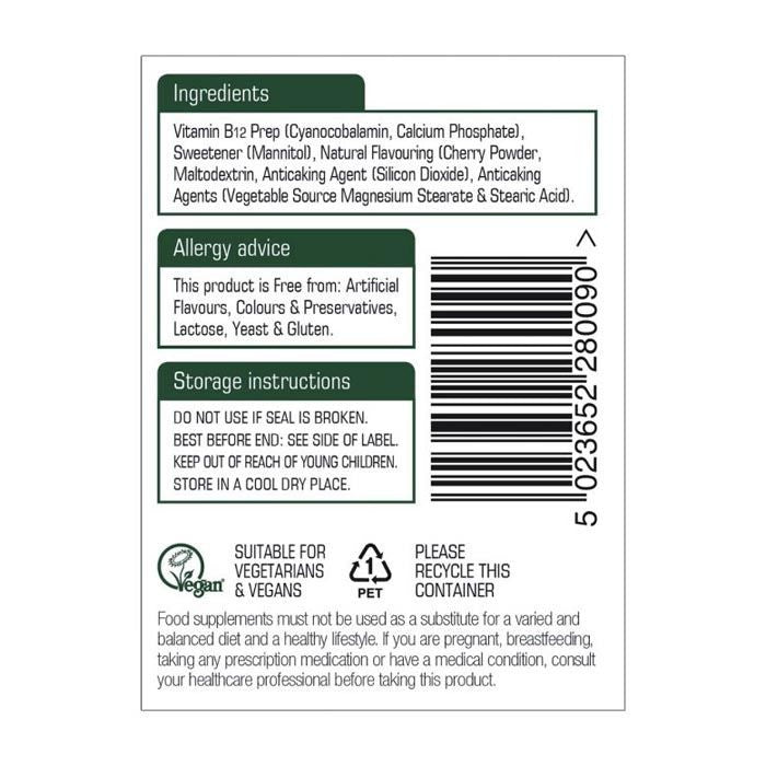 Natures Aid Vitamin B12 1000Ug (Sublingual) 90 Tablets