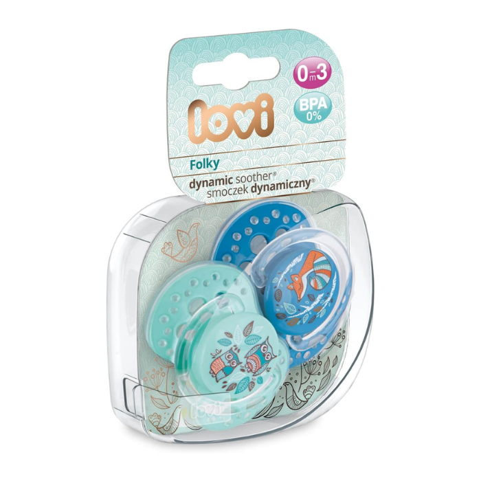 Lovi Dyn Soother Silicone 0- 3m(2 Pcs) Folky Boy