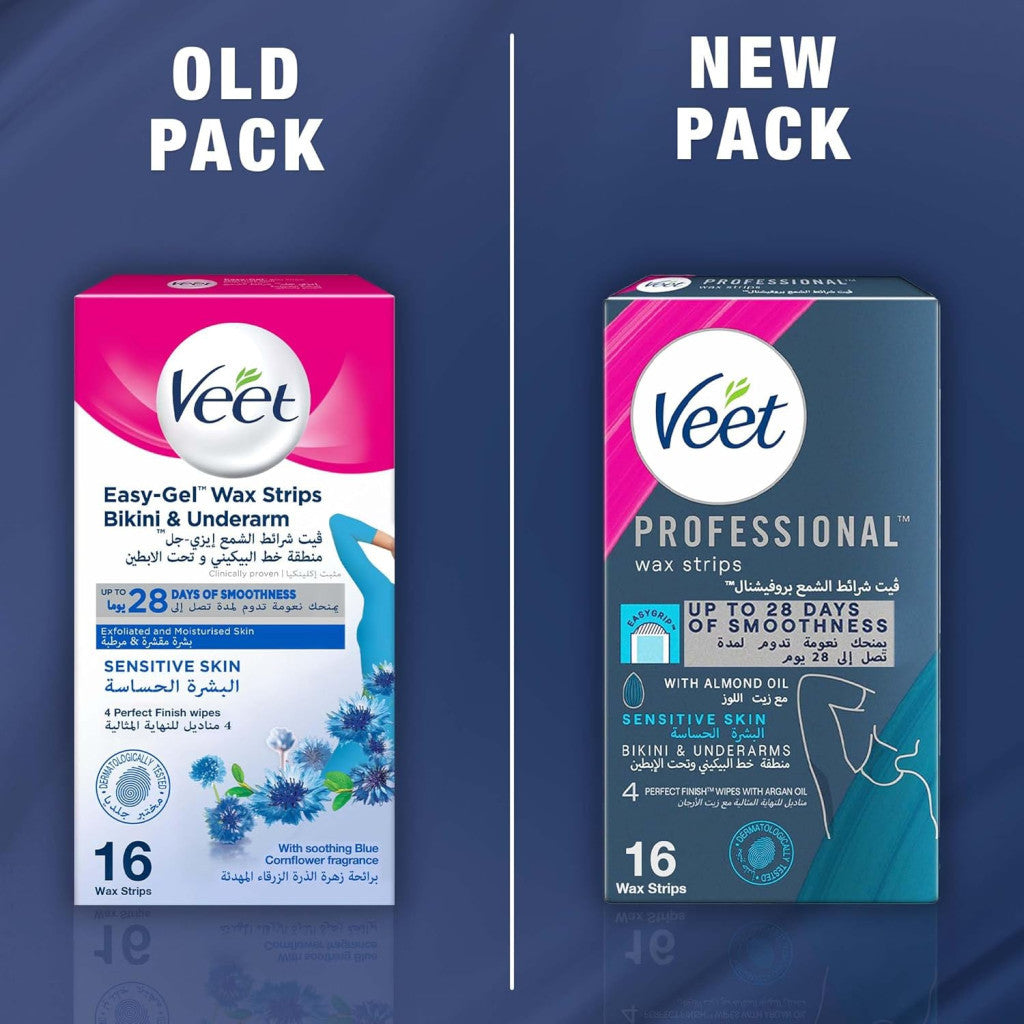 Veet Wax Strips Bikini & Underarm Sensitive 16's
