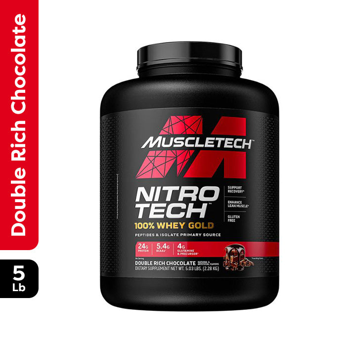 Muscle Tech Nitro Tech Performance Series 100% Whey Gold Bonus Double Rich Chocolate 5lb