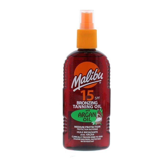 Malibu SPF 15 Bronzing Tanning Oil With Argan Oil  200ml