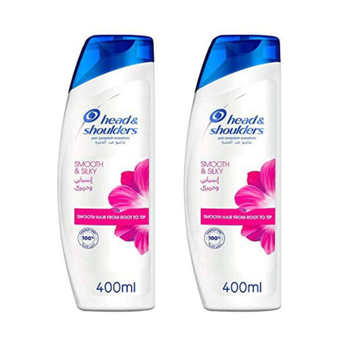 Head & Shoulders Smooth & Silky Shampoo 400ml Dual Pack