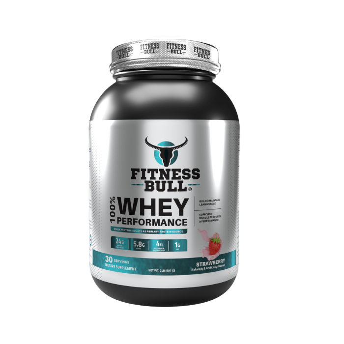 Fitness Bull 100% Whey Protein Strawberry 2LB