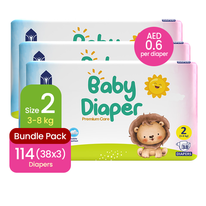 Life Baby Diaper Size 2-Small (3-8KG) 38's (Bundle of 3)