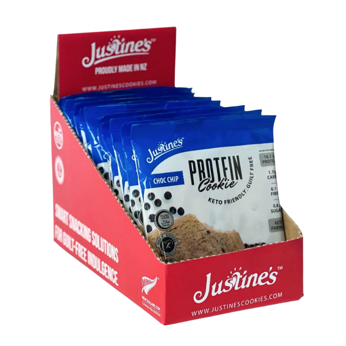Justine's Protein Cookie Chocolate Chip 60G 12s
