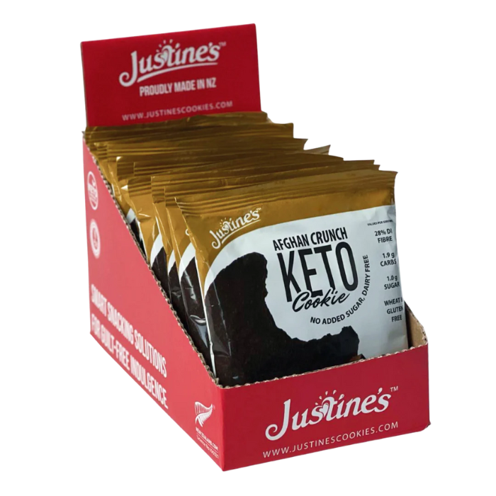 Justine's Afghan Crunch Keto Cookie 40G 12s