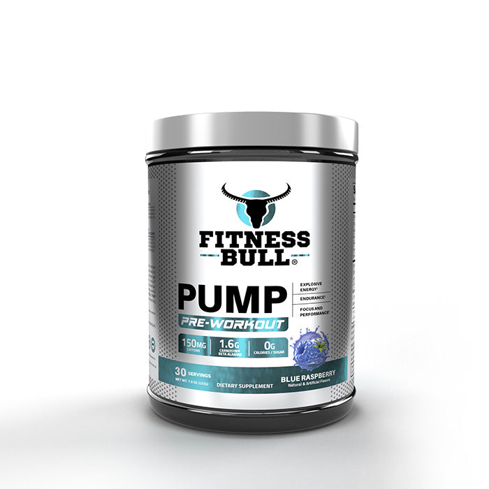 Fitness Bull Pump Pre-Workout Blue Raspberry 225g
