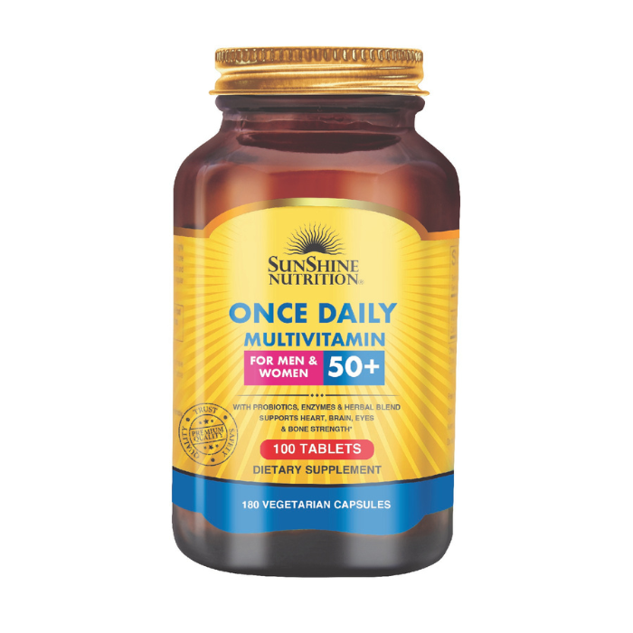 Sunshine Nutrition Once Daily Multivitamin Men & Women 50+ 100 Tablets