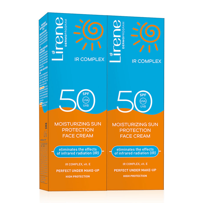 Special Offer Lirene IR Complex SPF50 Sun Face Cream 40ml 1+1 Promo