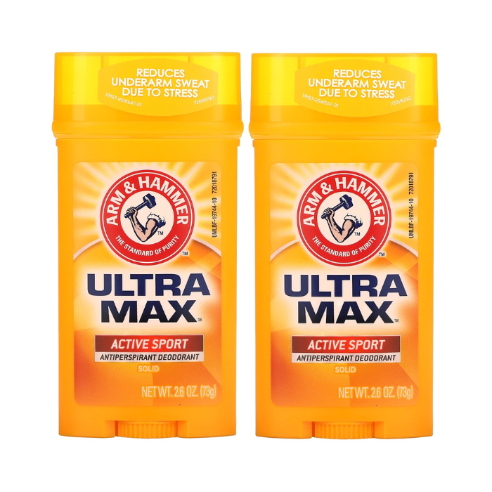 Arm and Hammer Ultra Max Deo Stick Active Sport 73g Twin Pack Promo