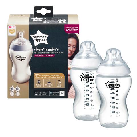 Tommee Tippee Closer To Nature 2X340Ml Easi-Vent™