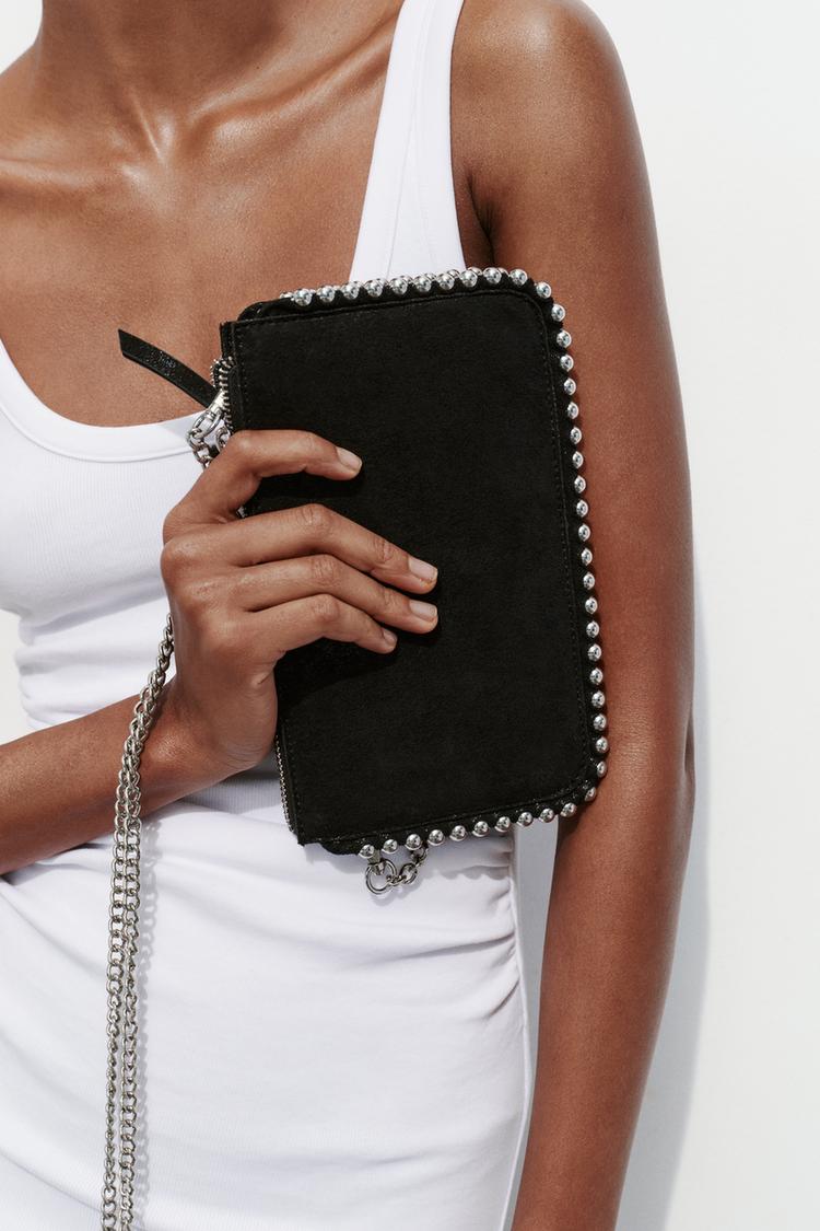 ZARA CLUTCH BAG WITH STUDS